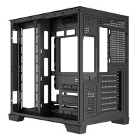 Boîtier d'ordinateur View Room avec panneau transparent intégral, barre lumineuse RGB, refroidissement liquide 360, châssis de bureau électronique MicroATX en acier pour jeux