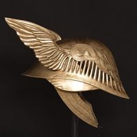 Casco Alado de Malenia con Patrón Animal, de Resina, con Soporte, Técnica Glaseada, Réplica de Accesorio de Cosplay