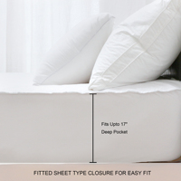 Drap-housse imperméable en polyester et bambou, protège-matelas imperméable, housse de matelas pour la maison et l'hôtel
