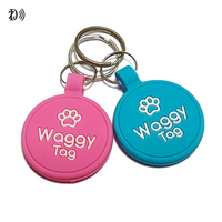 Kostenlose Probe Beste Qualität NFC Pet Id Tags Lieferant Benutzer definierte Chip Programmier bare Metall Epoxy Silizium Anti-Lost Pet Qr Code Erkennungs marken