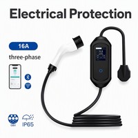 交流电动汽车充电器 便携式 3.5kW 7kW Type1 Type2 J1772 NACS GBT 智能APP WiFi IP65 防水 旅行户外定制 OEM供应商