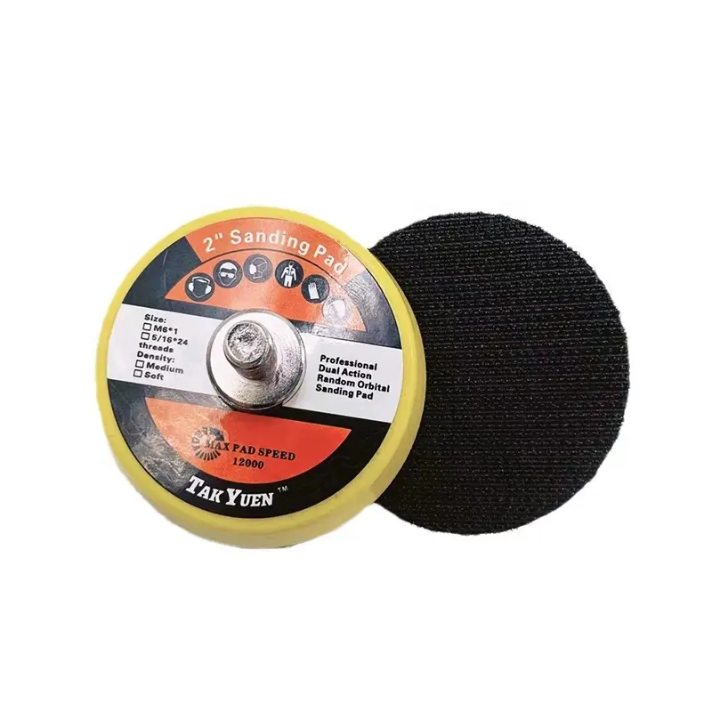 Grinding Disc Sanding Pads 2" For M6 Adapter Self-Viscous Pneumatic Disc 50Mm Polish The Rubber Pad On The Paper Plate