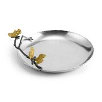 Plateau moyen en laiton doré, Ginkgo papillon