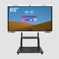 Écran interactif 4K de 65 pouces, Android 14, tableau intelligent avec sortie HDMI et logiciel de réunion, tableau d'enseignement intelligent pour enfants