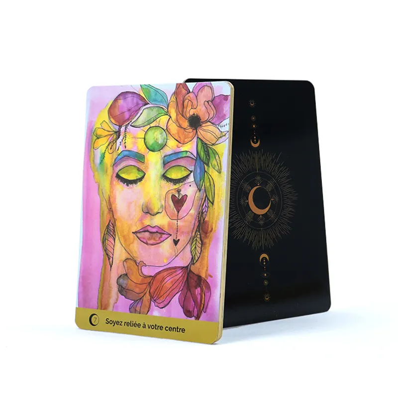 Manufacturer Wholesale Custom Golden Edge French Version Card Game Tarot Card With Cloth Bag