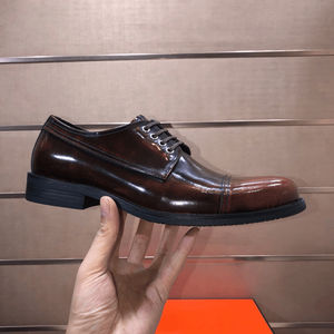 Zapatos Oxford para todas las estaciones con parte superior de cuero de vaca de grano completo, suela de caucho/látex y forro de tela, entresuela de caucho espumado, estilo retro. - Product Image 5