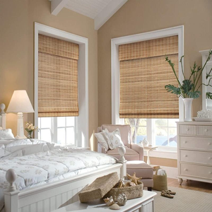 Natural Color No Tool No Drill <strong>Bamboo</strong> <strong>Blinds</strong> and Shades Light Filtering Blackout Curtains for <strong>Indoor</strong> Windows in Door - Product Image 1