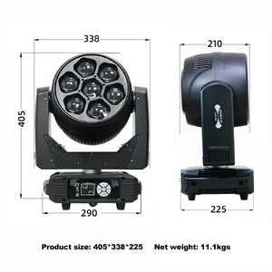 Forestfly Professional LED 7*40W Bee Eyes Wash Lumière principale mobile avec DMX 20/35/39 canaux IP20 pour parc à thème et éclairage <span class=keywords><strong>DJ</strong></span> - Product Image 3