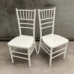 Silla Chiavari Blanca <span class=keywords><strong>de</strong></span> <span class=keywords><strong>Madera</strong></span> Usada a Bajo Precio con Cojín - Product Image 3
