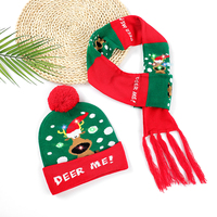 Cappello Unisex personalizzato con maglione di natale leggero con sciarpa e berretto di Natale per feste
