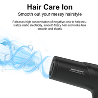 Sèche-cheveux professionnel ionique haute vitesse BLDC électrique à ions négatifs pour salon, hôtel et usage domestique, avec concentrateur en plastique