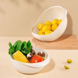 Ustensile de nettoyage de riz de <span class=keywords><strong>bassin</strong></span> de lavage de fruits et légumes de ménage de cuisine simple avec les pores fins ne fuient pas la passoire et la passoire - Product Image 2