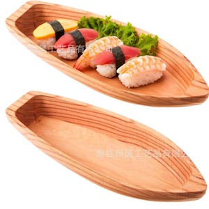 Bandeja de Servir en Forma de Barco de Madera, Decoración de Pascua de Madera Maciza, Bandeja para Aperitivos para Fiestas, Uso en Interiores, Duradera - Product Image 5
