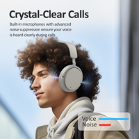 Auriculares Inalámbricos con Cancelación Activa de Ruido (ANC) 125H Playtime, Bluetooth 5.4, Sobre la Oreja, 4 Micrófonos, Chipset Qualcomm, OEM de Fábrica
