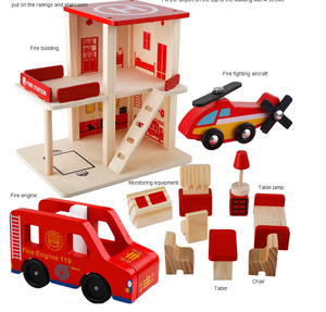 Bambini in legno fai-da-te Giochi <span class=keywords><strong>di</strong></span> imitazione Giocattoli Simulazione Cosplay Capanna fai-da-te Ufficio <span class=keywords><strong>di</strong></span> <span class=keywords><strong>polizia</strong></span> Vigili del f - Product Image 5