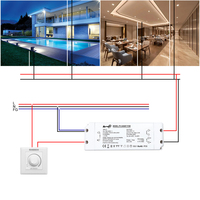 Driver LED dimmable UL 60W Triac/Phase/0-10V/1-10V/10V PWM/Potentiomètre 100-277V AC-DC 12V 24V 48V IP20 pour intérieur