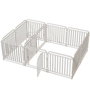 Прочная цельнометаллическая утолщенная квадратная труба – свободно комбинируемый вольер/клетка для собак мелких и средних пород, для использования в помещении - Product Image 1