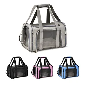 Airline Approved Pet Carrier Dog Cat Travel Foldable Pet Carry Bag Organizer Products Supply Pet Travel Set For Dog And Cats