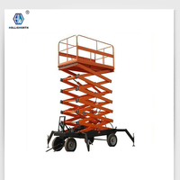 Plateforme de travail autopropulsée à ciseaux, élévateur hydraulique pliable avec système de sécurité anti-basculement