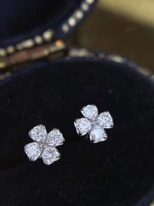 Pendientes de Oro Puro Au750 18K con Diamante Natural de 0.20cts, Joyería Fina Elegante para Mujer, Uso Diario, Gran Venta Xinfly - Product Image 2