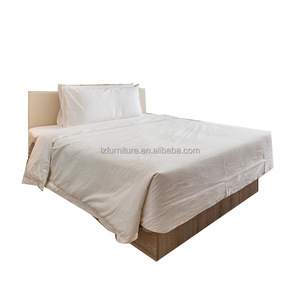 Wholesale Hotel Room Furniture Set Custom Twin <b>Single</b> Beds with Wood <b>Headboard</b> Panel Nightstand for Budget 3 Star Hotel Project - Product Image 5