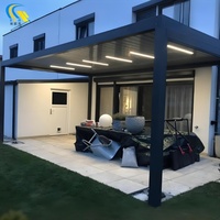 Vente en gros de pergola électrique d'extérieur en aluminium au design moderne pergola à persiennes tous temps en aluminium
