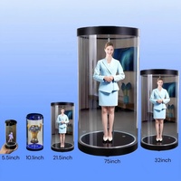 Écran cylindrique holographique 3D de 32 pouces avec système Android, vitrine interactive pour exposition, musée, centre commercial
