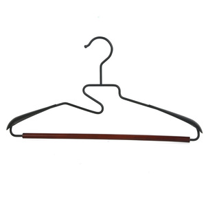 Percha de madera de haya, percha de metal de hierro forjado de madera maciza para ropa de adultos, organizador de ropa, tipo gancho, forma rectangular - Product Image 5