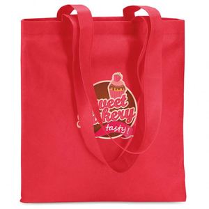 Bolsa de Tela No Tejida Promocional de Bajo Costo con Logotipo Personalizado, Diseño Circular con Impresión Digital y Asa en Forma de W para Uso Diario - Product Image 4