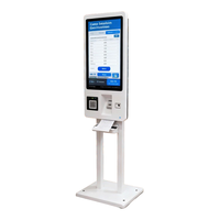 Kiosco de autoservicio de divisas con pantalla táctil capacitiva Android, Intel Core I5/I7, 1 año de garantía, SDK, lector de códigos de barras, metálico