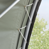 Abri dôme pour conteneur maritime de 10 m de large, avec couverture en tissu 750 g/m² et plaque de base soudable, toit de conteneur en PVC robuste de 33x40 pieds