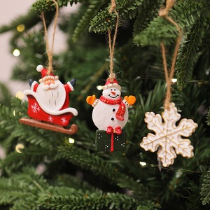 Accesorio colgante pequeño de resina para árbol de Navidad, adornos navideños Retro con colgante pequeño, accesorios navideños - Product Image 4