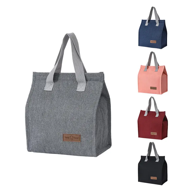 WS109 2022 Hot Sale Thickened Reusable Lunch Tote Bag Outdoor Portable Food Picnic Bag Washable Tote Insulated Lunch Bag