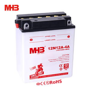 <span class=keywords><strong>Batterie</strong></span> <span class=keywords><strong>de</strong></span> <span class=keywords><strong>moto</strong></span> Mhb 12N12A-4A, <span class=keywords><strong>batterie</strong></span> au plomb scellée régulée par soupape, <span class=keywords><strong>batterie</strong></span> au plomb sèche chargée, 12v 12ah - Product Image 1