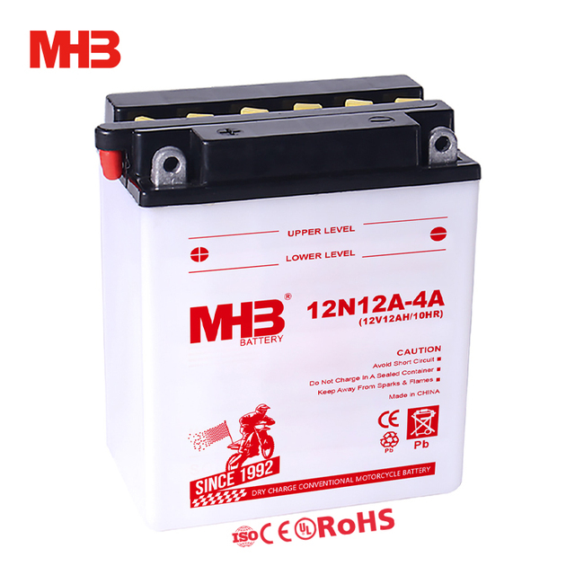 Mhb 12N12A-4A Valve Regulated Sealed Lead Acid Dry Charged Lead Acid 12v 12ah Motorcycle Battery
