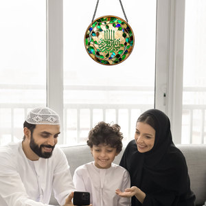Decorazione da Parete Islamica, Ornamento Circolare con Calligrafia Araba, Idea Regalo Religiosa, Prodotti Culturali Islamici - Product Image 5
