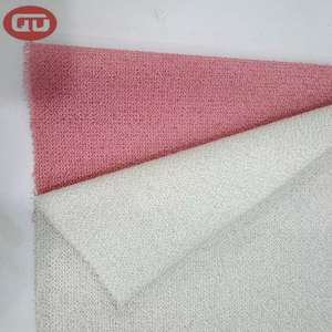 Venta al por mayor a granel tela de poliéster orgánico algodón Terry terciopelo toalla tela Pastel francés Terry - Product Image 2