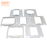 Boîte de dérivation électrique en acier galvanisé carrée de 4 pouces American Standard 52171-1/2 et 3/4 pouces, indice de protection IP66, couleur argent, 0,8-1,6 mm
