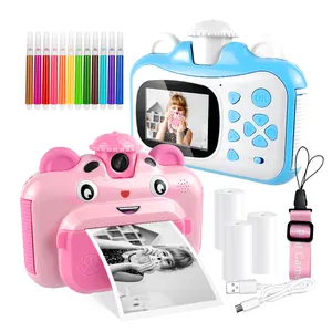 Children Instant Print Camera For Kids 1080p HD Mini Camera With Thermal Photo Paper Digital Camera Kids Gifts Toys K1
