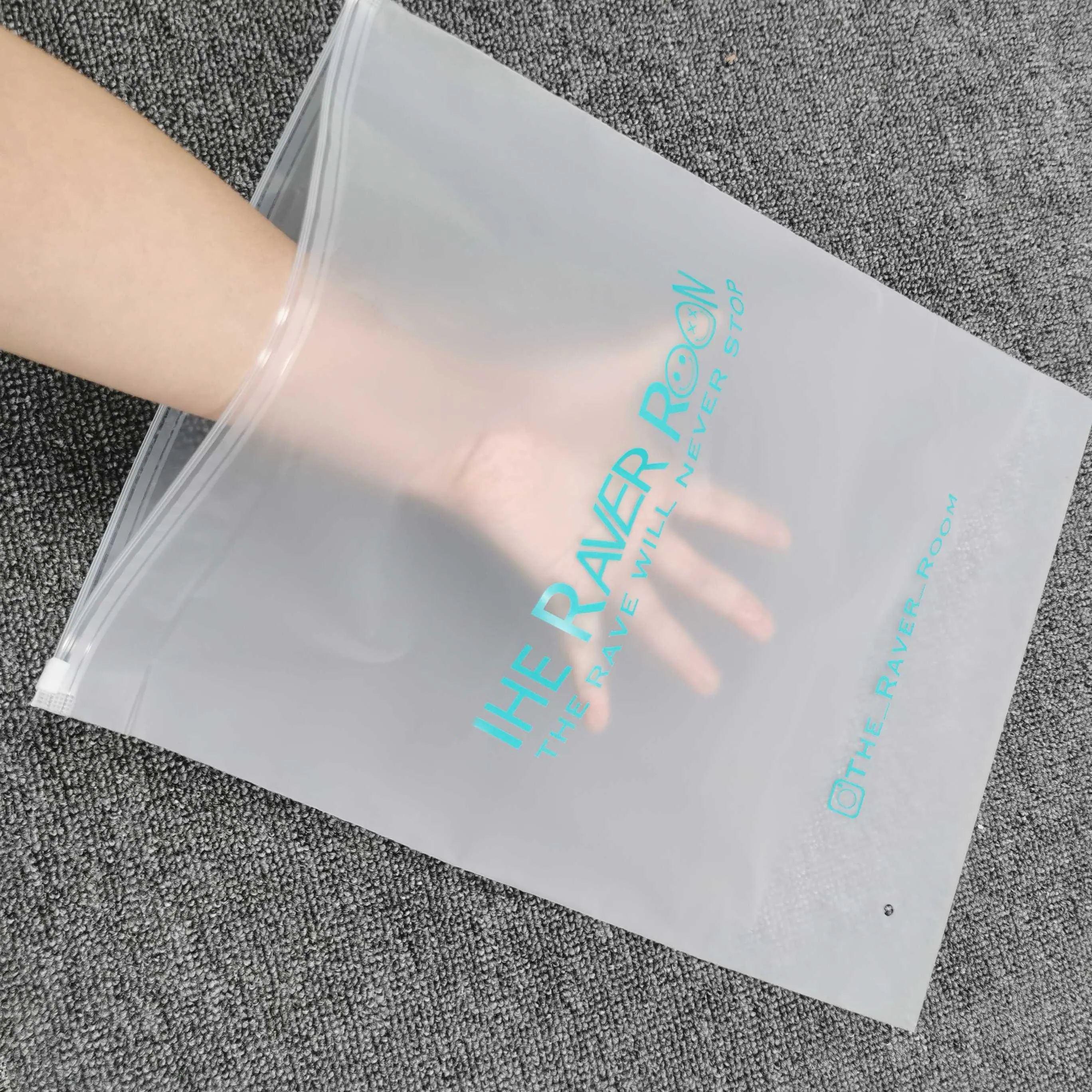 Abbigliamento borse con cerniera T Shirt Slider chiusura a Zip borsa trasparente Slider imballaggio in plastica fabbrica all'ingrosso trasparente trasparente impermeabile