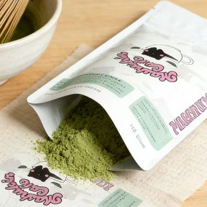 Pochette zippée personnalisée pour emballage de poudre 100g, pour café, thé et matcha - Product Image 3