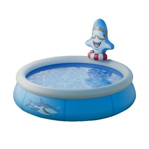 Piscine gonflable Pursuefree, design requin 3D, pour enfants, jeux aquatiques en plein air - Product Image 1
