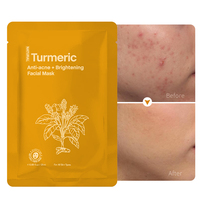 Personnalisé Vitamine C Collagène Beauté Curcuma Blanchir L'humidité Soins de la peau Coréen Feuilles Organiques Pour Le Visage En Gros Masques Faciaux