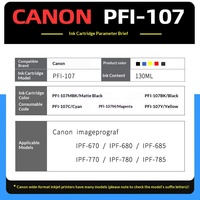 Cartucho Compatible con PFI-107 para Plotters IPF670/680/685/770/780/785