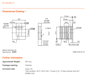 ไฟ LED OSRAM KP CSLPM1.F1 สีเขียวบริสุทธิ์ 554-566nm 680lm 4.2W AEC-Q102 สำหรับฉายภาพ HUD แสงเวที SMD LED ลดราคาพิเศษ - Product Image 3