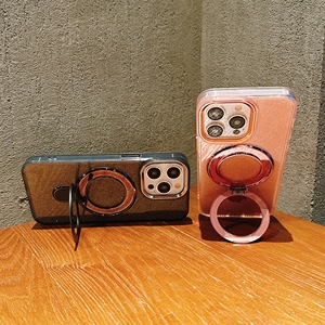 Cover per <span class=keywords><strong>fotocamera</strong></span> del telefono con supporto girevole di 360 gradi trasparente Glitter custodia per <span class=keywords><strong>iPhone</strong></span> 16 15 14 <span class=keywords><strong>pro</strong></span> max - Product Image 1