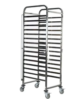 Chariot de support de casserole de cuisson en acier inoxydable SS304 épais 12/15/30 niveaux Mobile cuisson gâteau maison four porte-pain hôtel serviette chariot