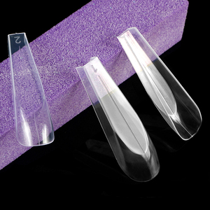 Formes doubles carrées 3D pour ongles, couverture complète, en PP, pour extension de gel, faux ongles - Product Image 1