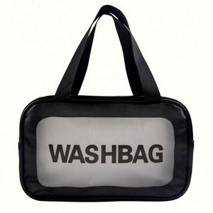 OEM Custom Portable Frosted PVC Toiletry Cosmetic <b>Bag</b> Waterproof <b>Transparent</b> <b>Makeup</b> <b>Bag</b> - Product Image 3