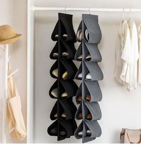 12 Bags Foldable Hanging <b>Storage</b> Bags Dust Prevention <b>Shoe</b> Organizer for Home - Product Image 2